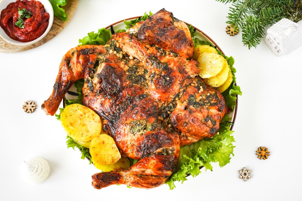 Цыплёнок в духовке на новогодний стол