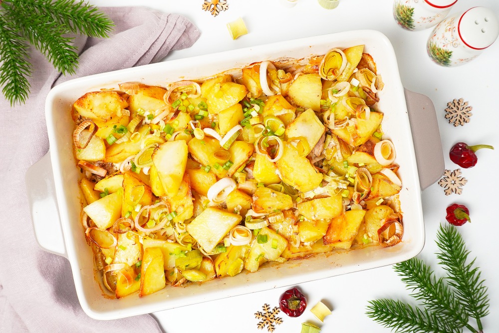 Жаркое из свинины с картошкой в духовке на праздничный стол