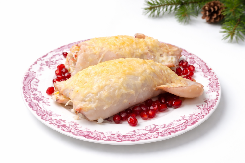 Кальмар, фаршированный крабовыми палочками на Новый год