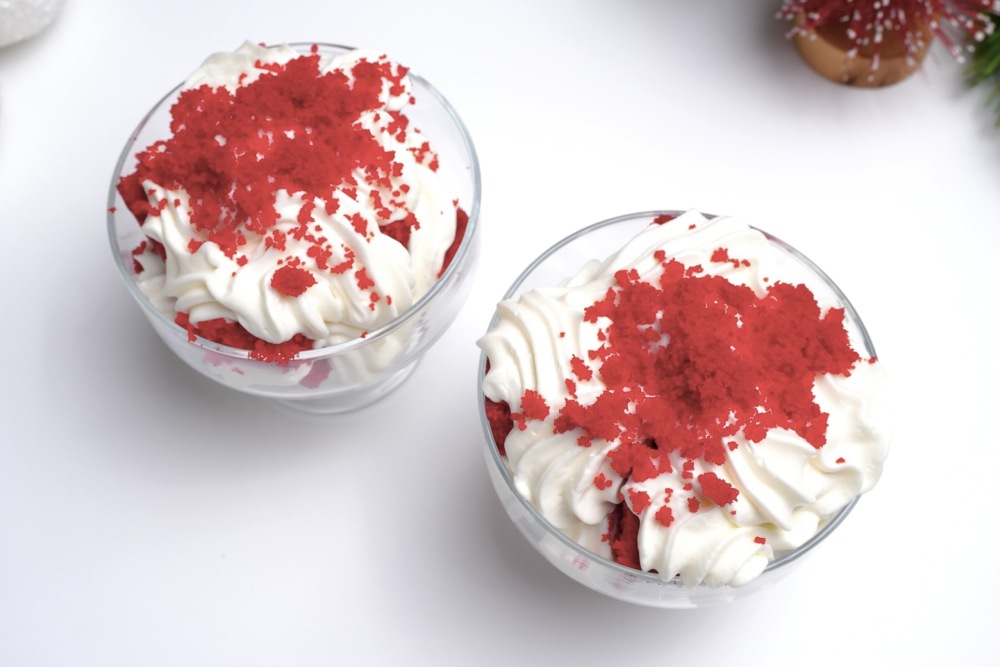 Трайфлы «Красный бархат» на Новый год