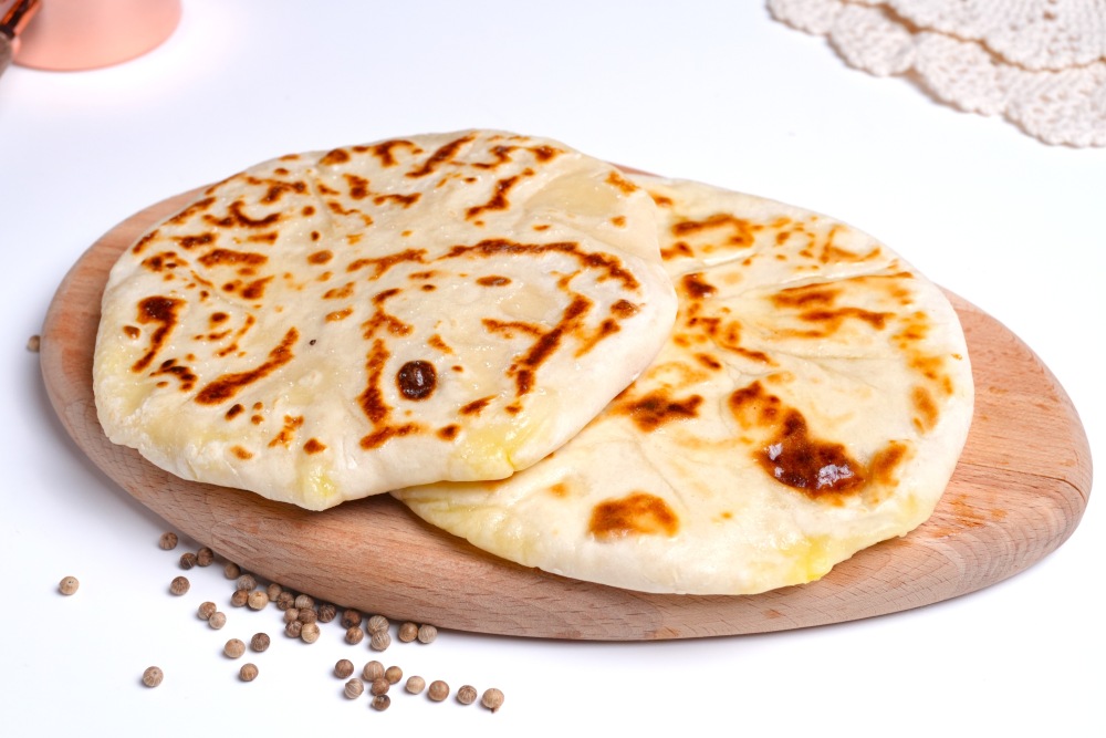 Хычины с сыром и картофелем на сковороде классические