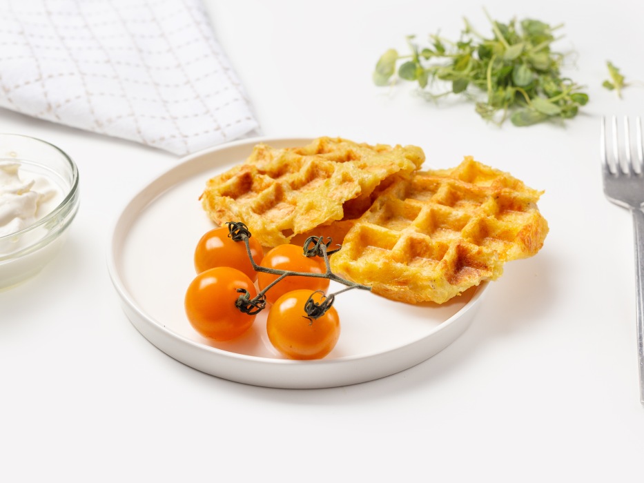 Картофельные вафли с сыром в вафельнице