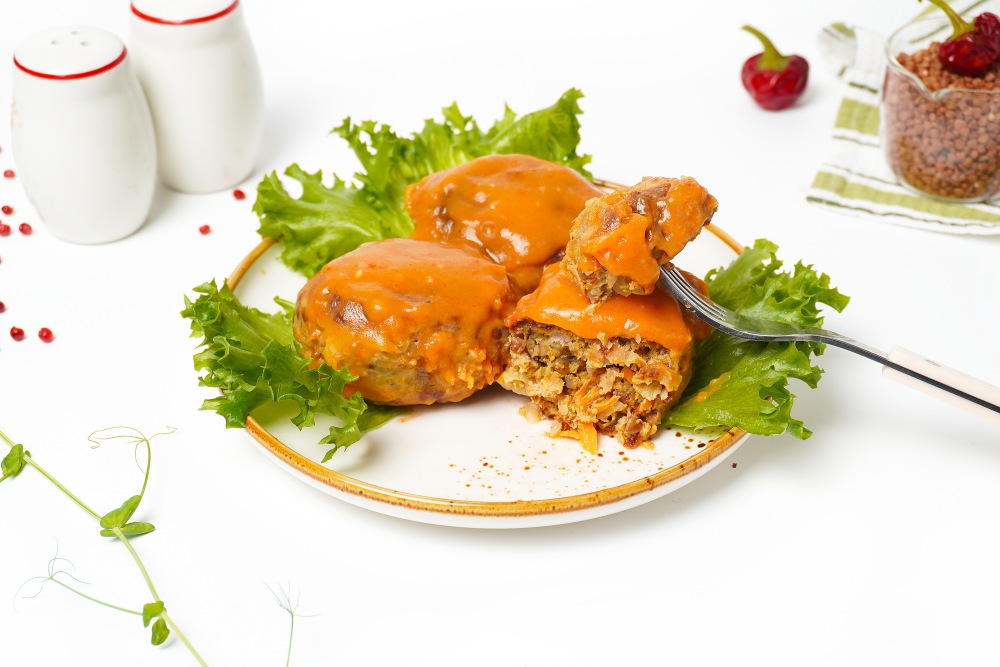 Рецепт гречаников с подливкой на сковороде