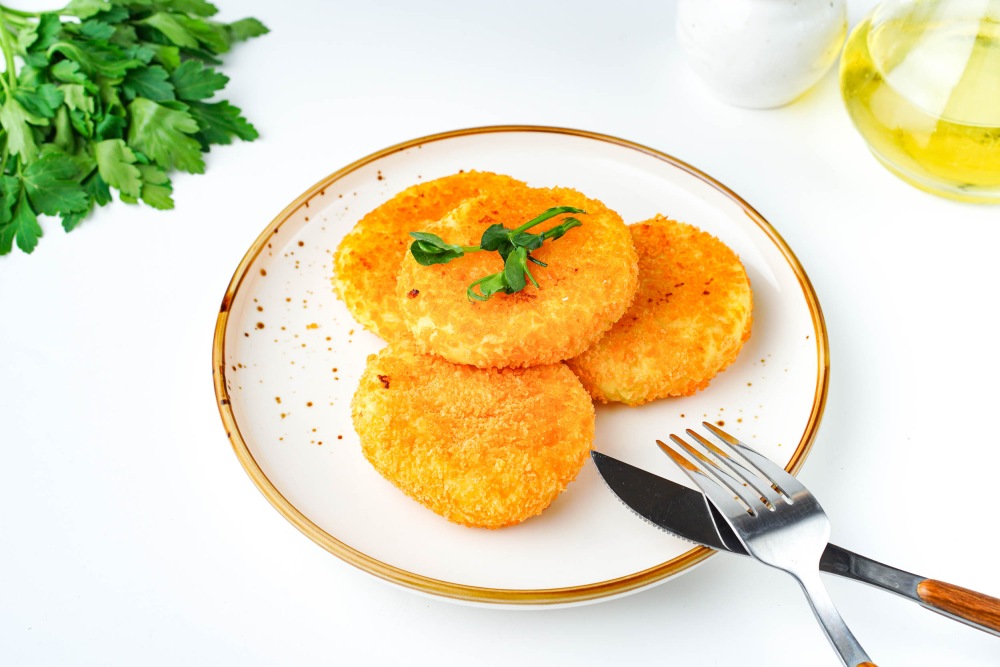 Картофельные котлеты из пюре на сковороде постные