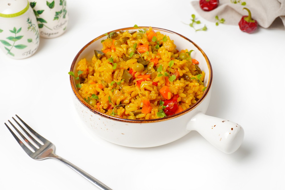 Рис с овощами и соевым соусом: рецепт для заморозки