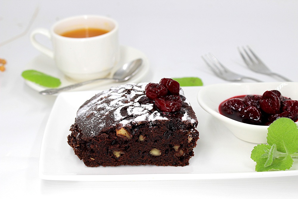 Шоколадный пирог к чаю постный
