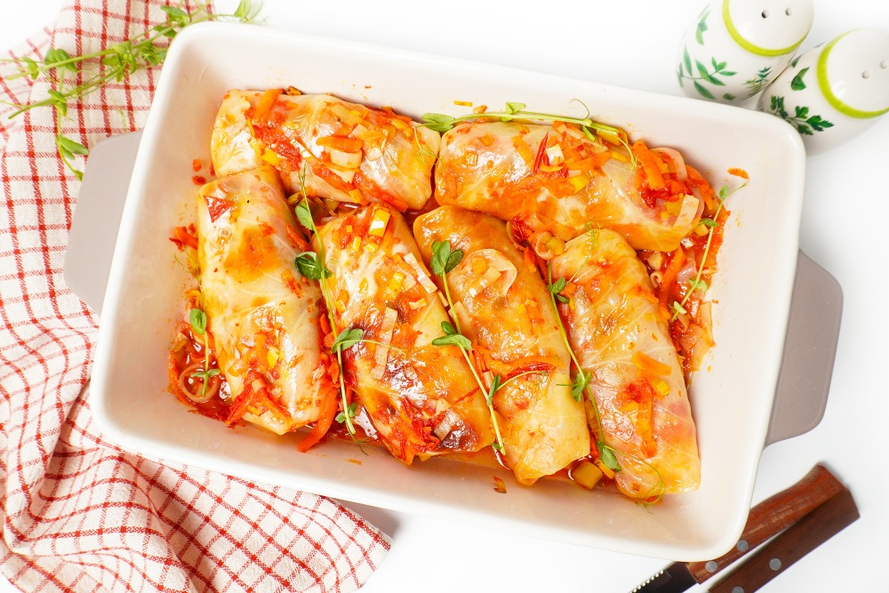 Голубцы постные с рисом и овощами