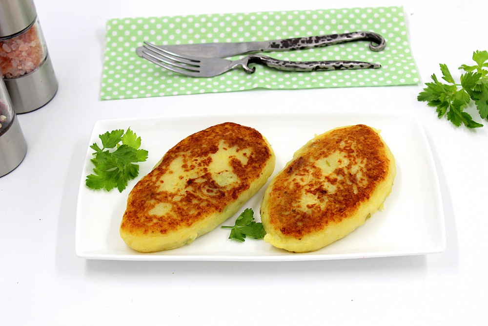 Картофельные зразы с грибами постные