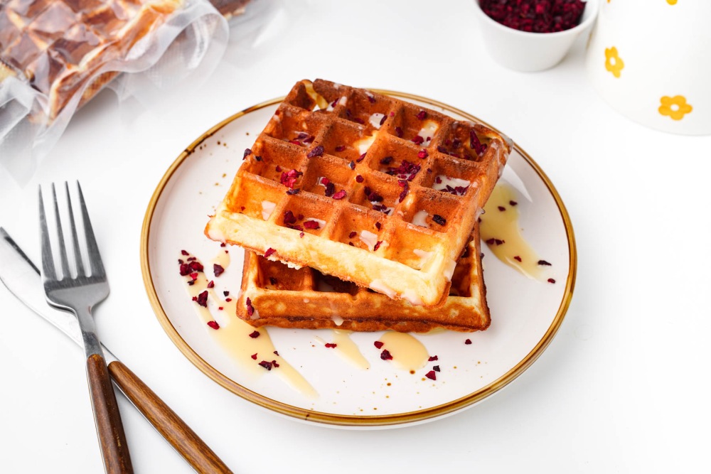 Вафли из творога: заготовка в морозилку