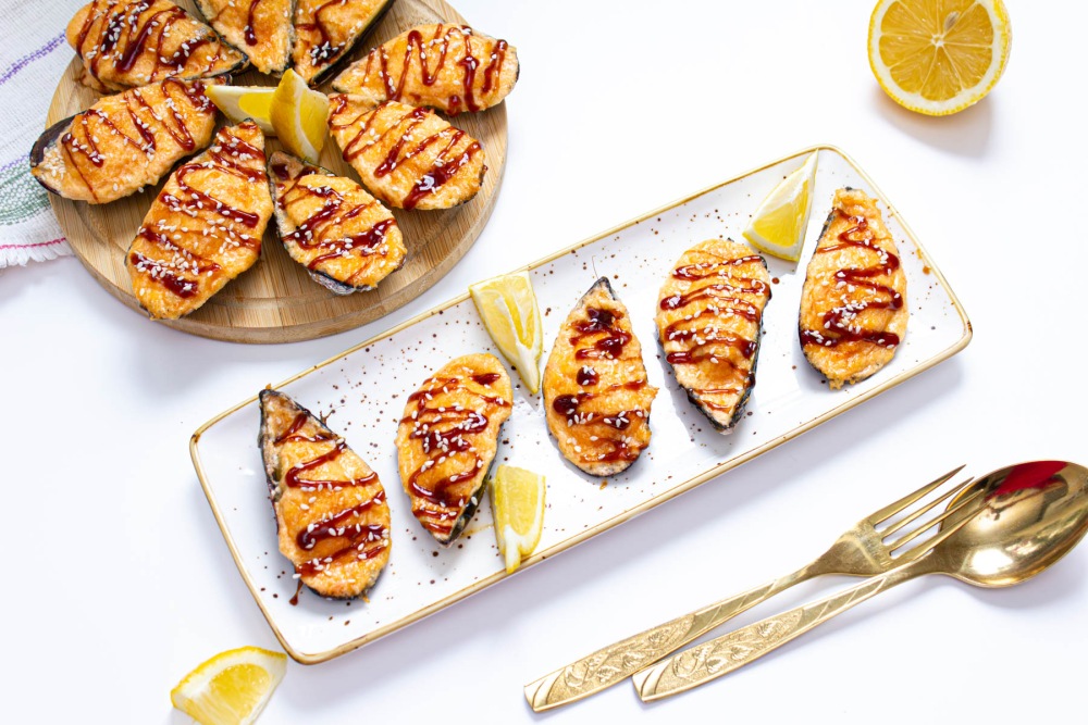 Мидии запеченные в духовке с сыром