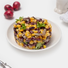 С фасолью консервированной