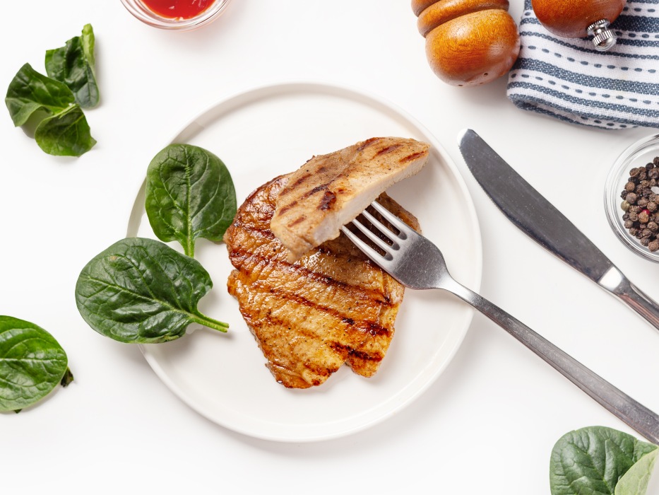 Стейк из свинины на гриле