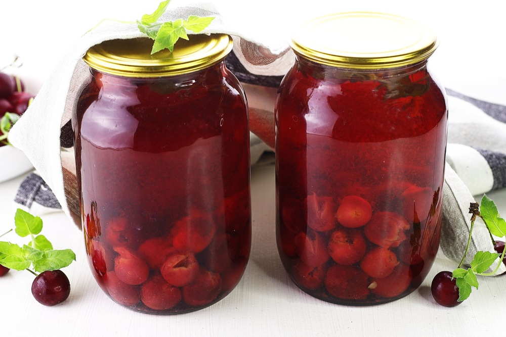 Компот из вишни без косточек на зиму