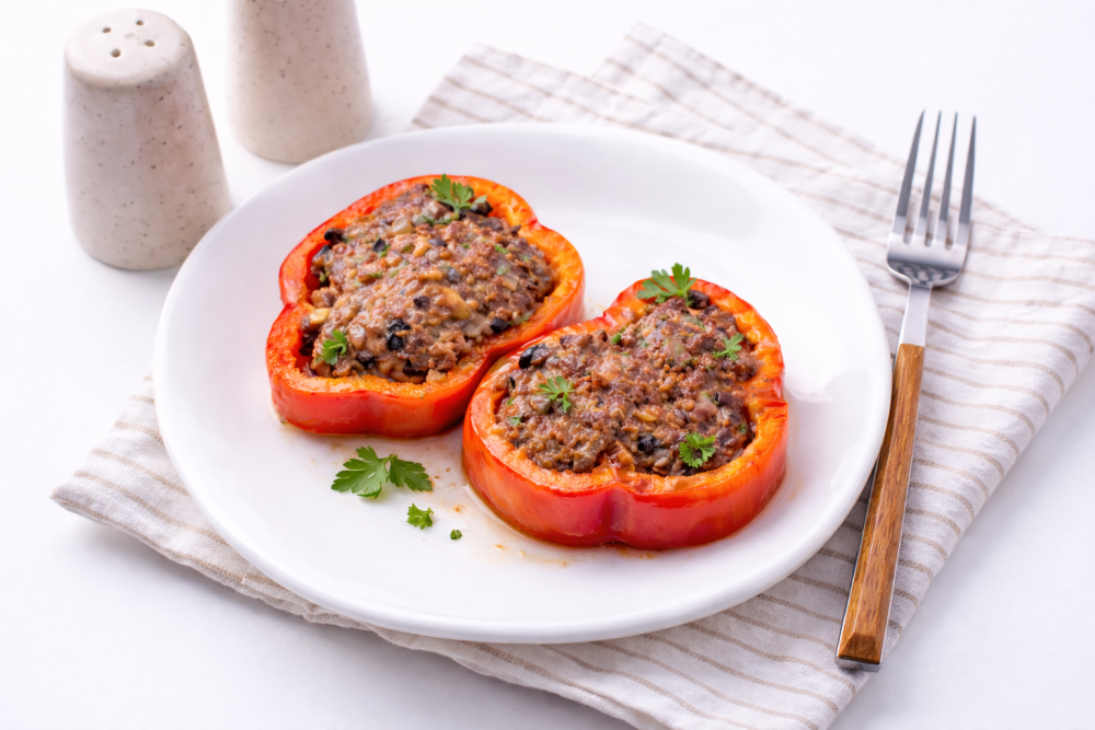 Кольца из перца с фаршем для заморозки