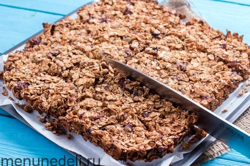 Батончики из геркулеса и сухофруктов своими руками